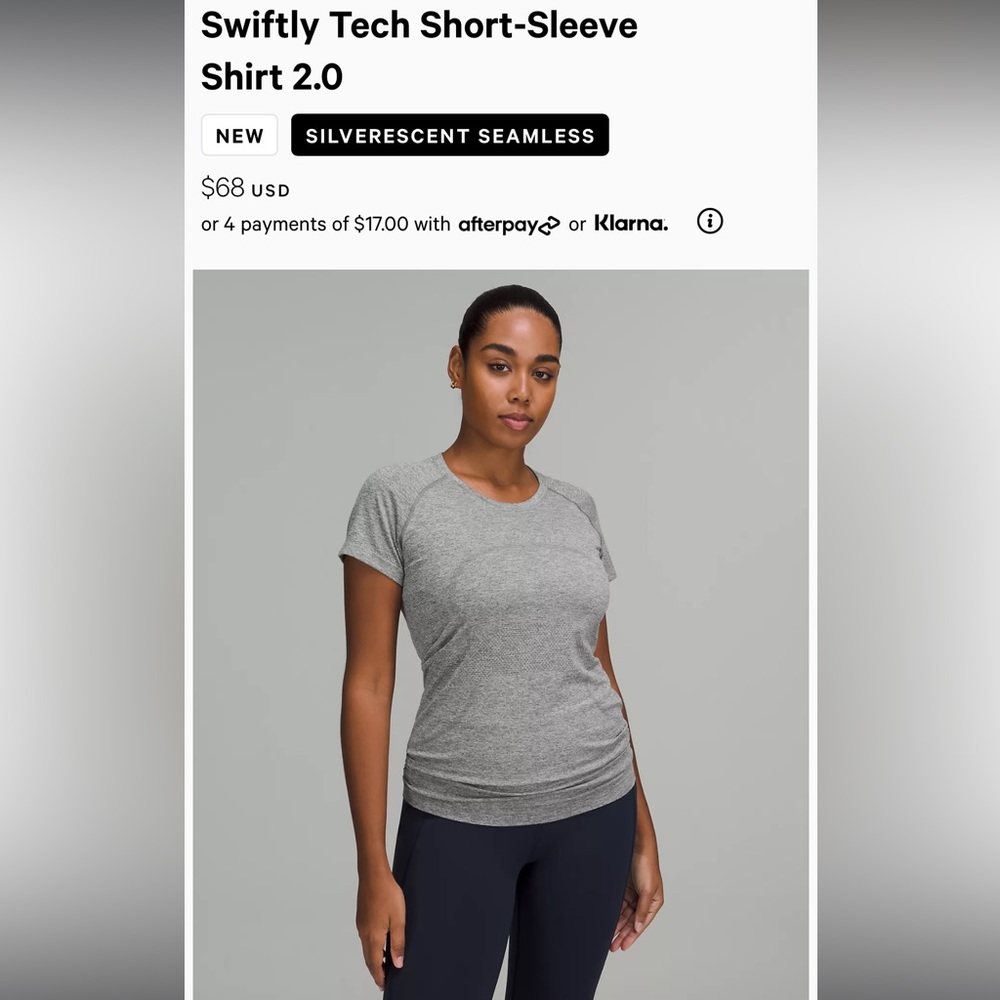 Purple Lululemon athletica Swiftly Tech Short-Sleeve